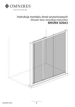 Instrukcja montażu drzwi prysznicowych BRONX S20A3