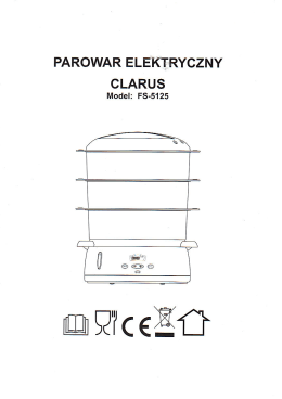 Instrukcja obsługi parowaru Clarus FS-5125