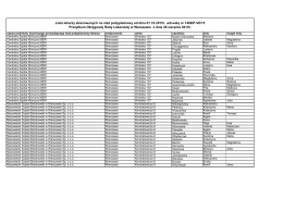 Lista lekarzy skierowanych na staż od 1.10.2015 r.