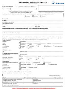 Skierowania na badania lekarskie