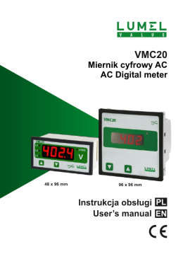 Miernik cyfrowy AC AC Digital meter Instrukcja obsługi