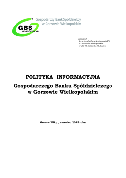 Pobierz dokument - Gospodarczy Bank Spółdzielczy w Gorzowie