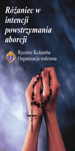 Różaniec w intencji zakończenia aborcji obrazek z modlitwą