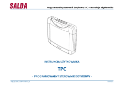 Programowalny sterownik dotykowy TPC – Instrukcja użytkownika