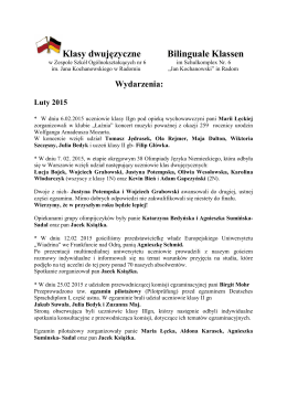 aktualnymi wydarzeniami z życia klas dwujęzycznych (plik PDF).