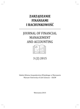 zarządzanie finansami i rachunkowość journal of financial