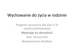 Wychowanie do życia w rodzinie