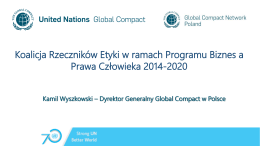 Kamil Wyszkowski – Dyrektor Generalny Global Compact w Polsce