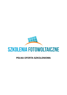 PEŁNA OFERTA SZKOLENIOWA - SzkoleniaFotowoltaiczne.pl
