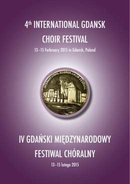 folder festiwalowy - gdansk choir festival