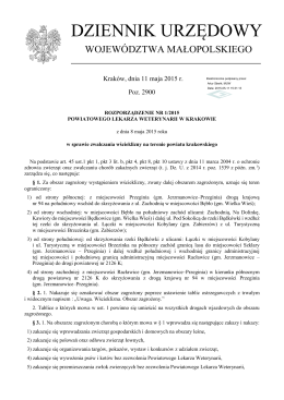 Rozporządzenie Nr 1/2015 z dnia 8 maja 2015 r.