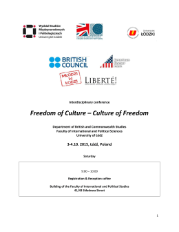 Freedom of Culture – Culture of Freedom