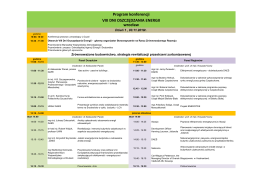 Program konferencji VIII DNI OSZCZĘDZANIA ENERGII wrocław