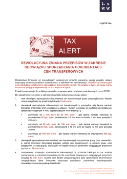 TAX ALERT - BSWW legal & tax