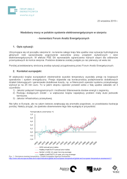 komentarz FAE - Forum Analiz Energetycznych