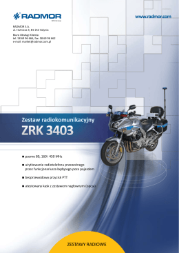 Motocyklowy system łączności radiowej ZRK 3403