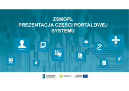 ZSMOPL - Prezentacja części portalowej systemu ver 1