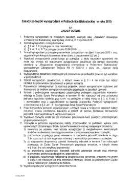 Zasady podwyżki wynagrodzeń w Politechnice Białostockiej w roku