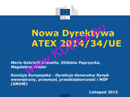 Nowa Dyrektywa ATEX 2014/34/UE