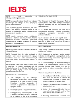 IELTS - Twoja przepustka do międzynarodowego sukcesu