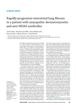 Rapidly progressive interstitial lung fibrosis in a patient with