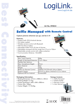 Selfie Monopod with Remote Control