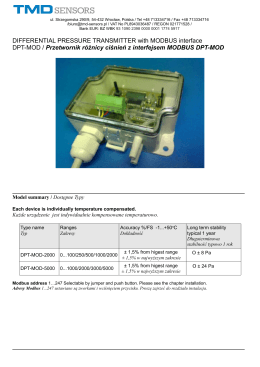 DIFFERENTIAL PRESSURE TRANSMITTER with
