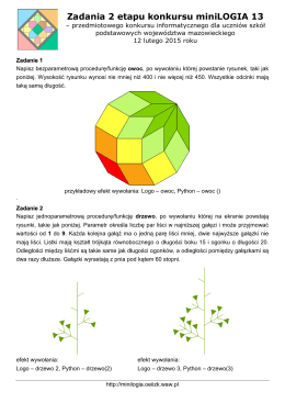 Zadania 2 etapu konkursu miniLOGIA 13
