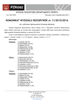 Komunikat WR 11/2015/2016 - Polski Związek Koszykówki