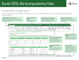 Excel 2016 dla komputerów Mac