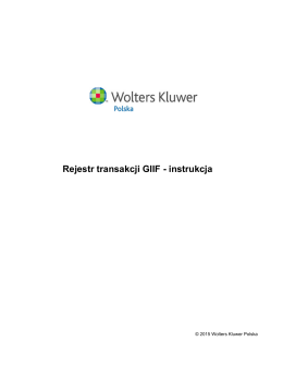 Rejestr transakcji GIIF - instrukcja