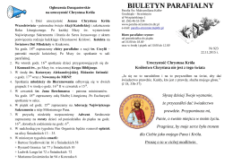 BIULETYN PARAFIALNY