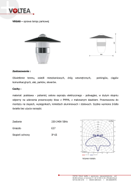 VEGAS – oprawa lampy parkowej Zastosowanie