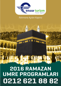2016 Ramazan Umre BROŞÜRÜ RAMAZAN UMRE BROŞÜRÜ