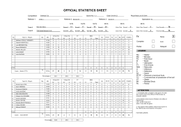 Offcial Statistics Sheet