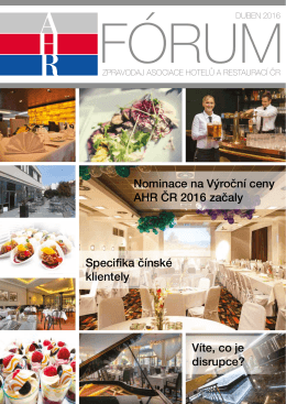 ahr fórum- duben 2016 - Asociace hotelů a restaurací České republiky