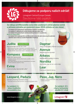 více informací ZDE - Limagrain Central Europe Cereals, sro
