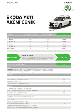 Akční ceník - Škoda Auto