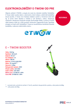 Elektrokoloběžky E-TWOW