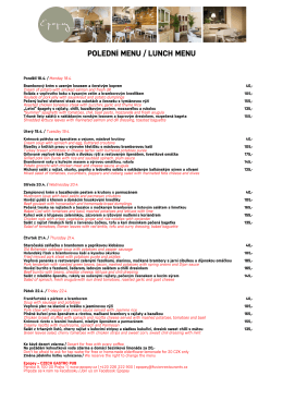 Poledn&iacute; menu v
