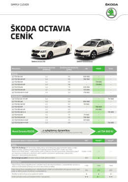 Ceník - Škoda Auto
