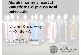 Martin Kanovský FSES UNIBA
