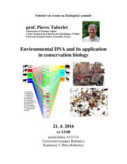 Pierre Taberlet: Environmental DNA and its application in