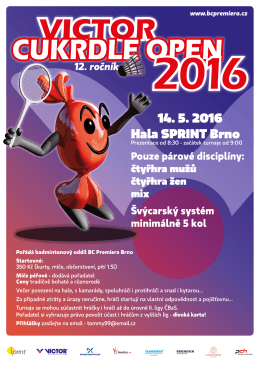 14. 5. 2016 Hala SPRINT Brno
