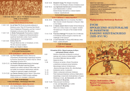 program konferencji - Uniwersytet Warmińsko