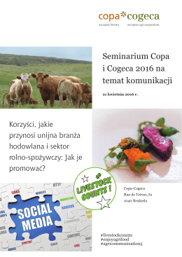 Seminarium Copa i Cogeca 2016 na temat komunikacji