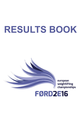 Results Book - International Weightlifting Federation