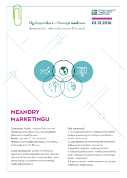 meandry marketingu - Polskie Naukowe Towarzystwo Marketingu