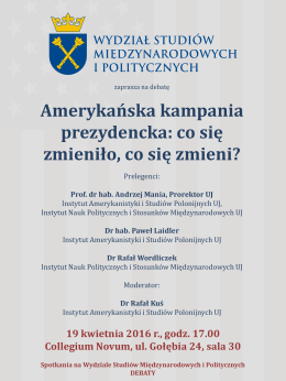 załączniku - Instytut Amerykanistyki i Studiów Polonijnych