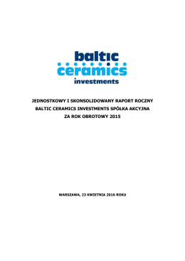 jednostkowy i skonsolidowany raport roczny baltic